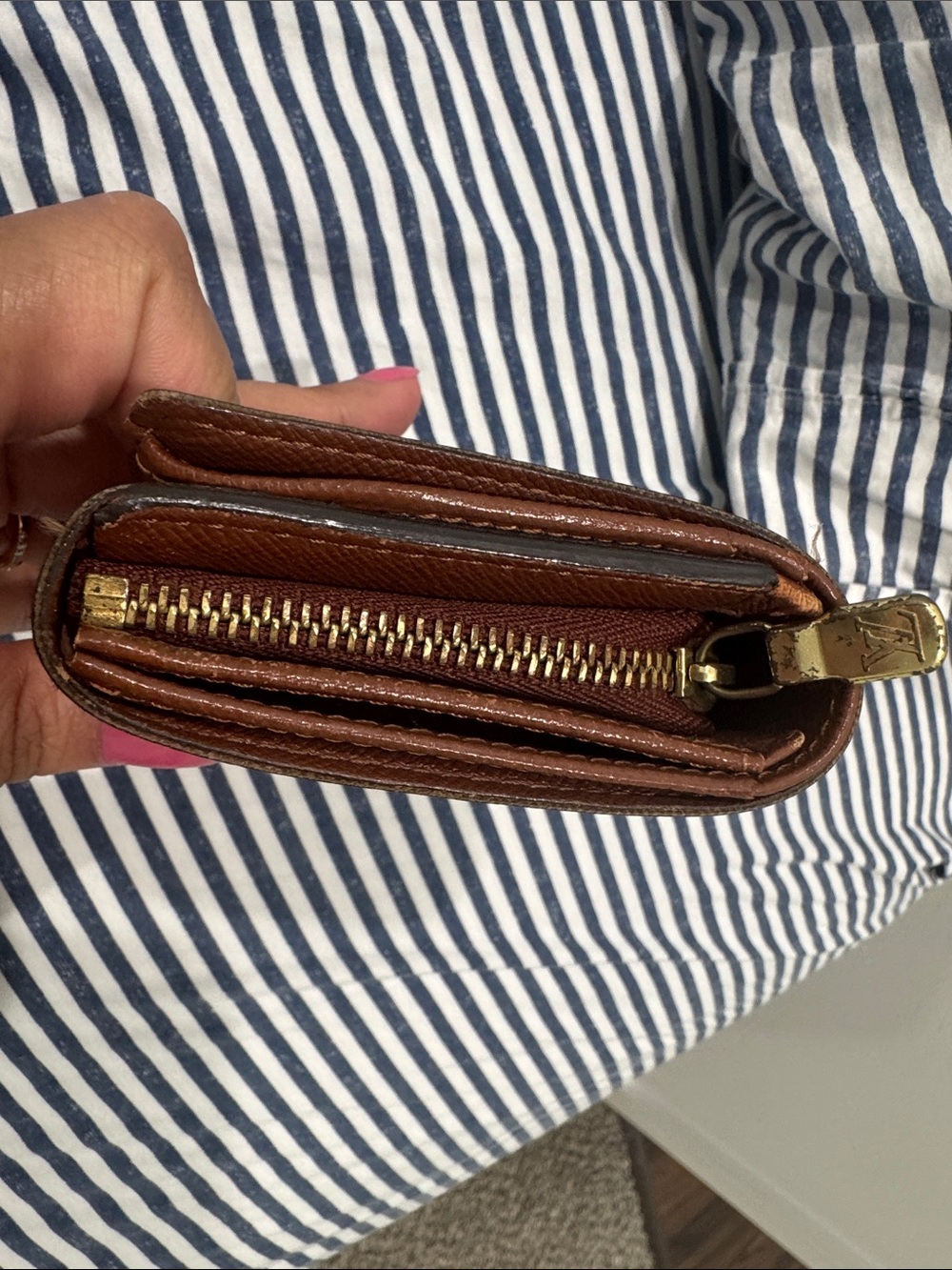 Louis Vuitton Monogram Continental Wallet in Brown and Tan - Picture 9 of 11